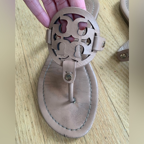Tory Burch Miller sandals size 7.5 nude neutral - Picture 2 of 9